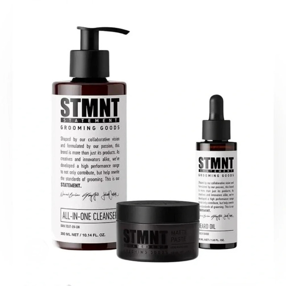 STMNT Statement Grooming Goods Cleanser, Beard oil + Matte Paste - Picture 1 of 10